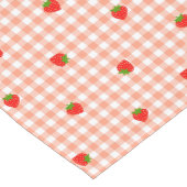 いちご＆ギンガムチェック（サーモンピンク） KORTE TAFELLOPER (Hoek)