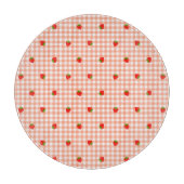 いちご&ギンガムチェック(サーモンピンク) SNIJPLANK (Voorkant)