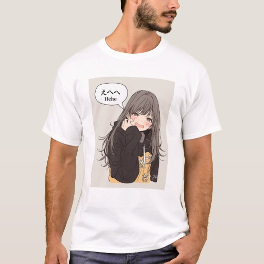 えへへTシャツ｜寿司娘 T-SHIRT (Voorkant)