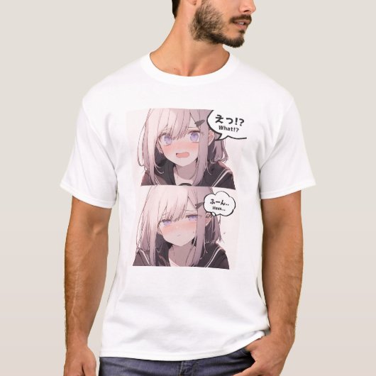 え！？ふーん...Tシャツ｜寿司娘 T-SHIRT (Voorkant)