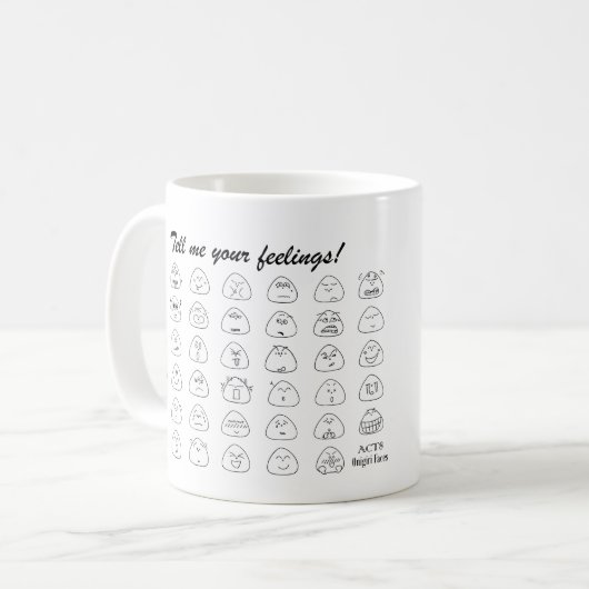 おにぎり顔マグカップ KOFFIEMOK (Voorkant links)