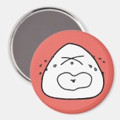 おにぎり顔(レッド10) MAGNEET (Voorkant / Achterkant)