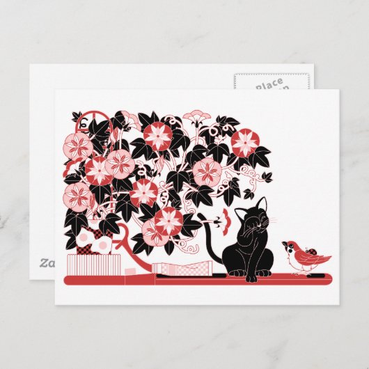 おはようあさがお（Good morning,morning glory.） Briefkaart (Voorkant / Achterkant)