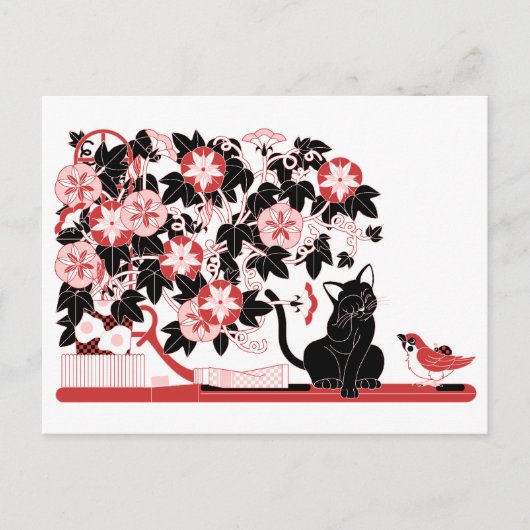 おはようあさがお（Good morning,morning glory.） Briefkaart (Voorkant)