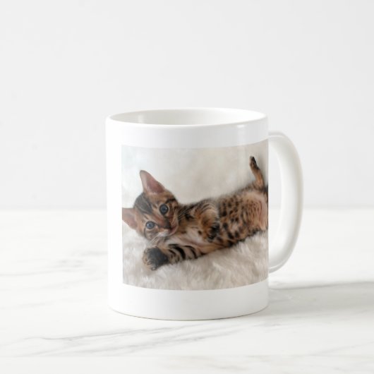お腹なでなでして！ベンガル子猫　マグカップ KOFFIEMOK (Voorkant rechts)