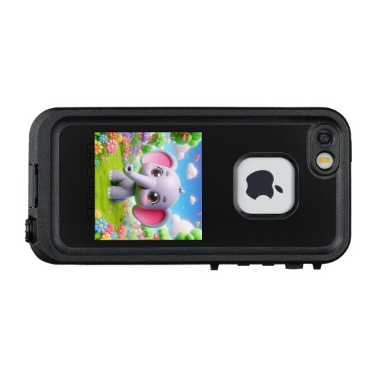 お花畑の中のゾウさん LifeProof iPhone HOESJE (Achterkant (horizontaal))