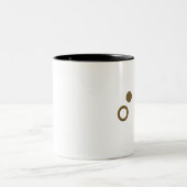 かおもじ【kaomoji】collection☆ tweekleurige koffiemok (Center)