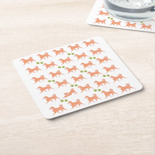 かわいいしばいぬがいっぱい KARTONNEN ONDERZETTERS (Schuin)