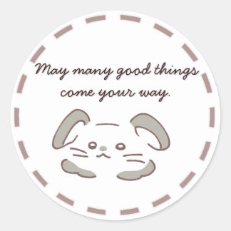 かわいいウサギデザインのステッカーで贈り物に魅力をプラス RONDE STICKER