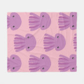 かわいいクラゲのフリースブランケット FLEECE DEKEN (Voorkant (Horizontaal))