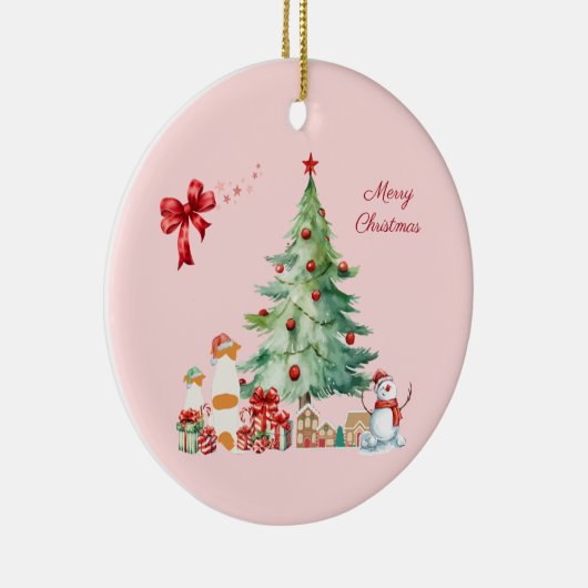 かわいいジャックラッセルテリアのクリスマス♡ KERAMISCH ORNAMENT (Rechts)