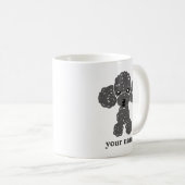 かわいいトイプードル(黒)名入れ KOFFIEMOK (Voorkant rechts)