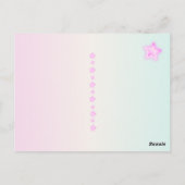 かわいいピンクのゆるふわユニコーン♡ BRIEFKAART (Achterkant)