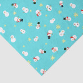 かわいいブルーのクリスマス スノーマン 子ども♡ TISSUEPAPIER (Detail)