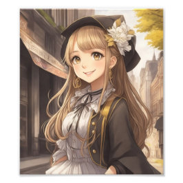 かわいい女の子のイラスト Tシャツ FOTO AFDRUK