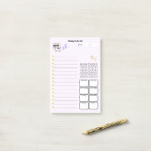 かわいい手書き犬「けせらせら犬」週間todoリスト☆ post-it® notes (Op bureau)