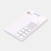 かわいい手書き犬「けせらせら犬」週間todoリスト☆ post-it® notes (Schuin)