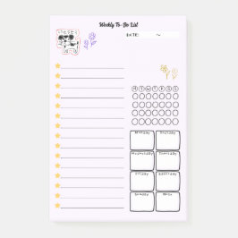 かわいい手書き犬「けせらせら犬」週間todoリスト☆ post-it® notes