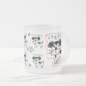 かわいい手書き犬「けせらせら犬」 MATGLAS KOFFIEMOK (Voorkant rechts)