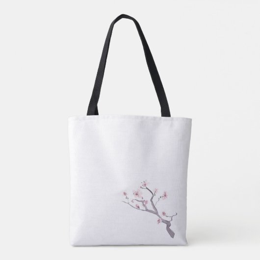 かわいい柴犬の手書き風イラスト桜♡ TOTE BAG (Achterkant)