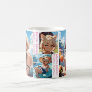 かわいい猫耳娘のカップ　マグカップ KOFFIEMOK