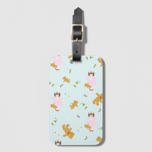 くまとおんなのこ BAGAGELABEL (Voorkant (verticaal))