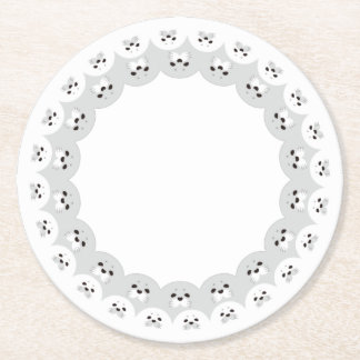 ぐるっとあにまる「カワイイアザラシ親子」 RONDE KARTONNEN ONDERZETTER