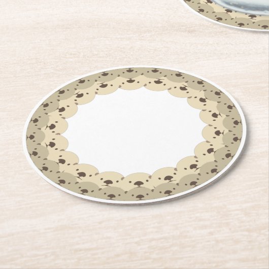 ぐるっとあにまる「カワイイラッコ親子」 RONDE KARTONNEN ONDERZETTER (Gebogen)