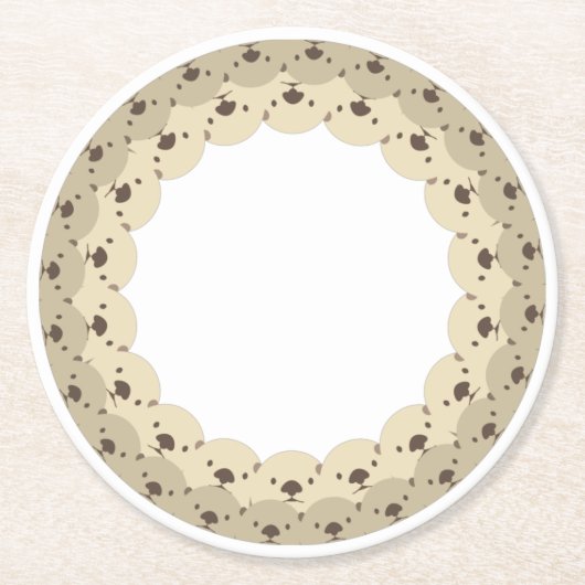 ぐるっとあにまる「カワイイラッコ親子」 RONDE KARTONNEN ONDERZETTER (Voorkant)