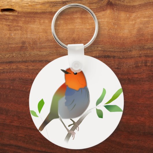 こまどりのイラストキーホルダー SLEUTELHANGER (Voorkant)