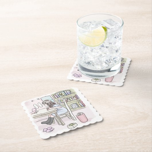 さいくさじ　お部屋で机に向かう KARTONNEN ONDERZETTERS (Insitu)