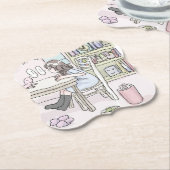 さいくさじ　机に向かう KARTONNEN ONDERZETTERS (Gekanteld)