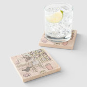 さいくさじ　机に向かう STENEN ONDERZETTER (Zijkant)