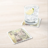 さなにしじ　黄色い洗面所で鏡に映る自分を見ながらメイク道具を使う女性のイラスト KARTONNEN ONDERZETTERS (Insitu)