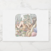 さなむごじ カーテンのある窓際に寝そべって本を読む素足の女性のイラスト SPARKLING WIJNETIKET (Enkel label)