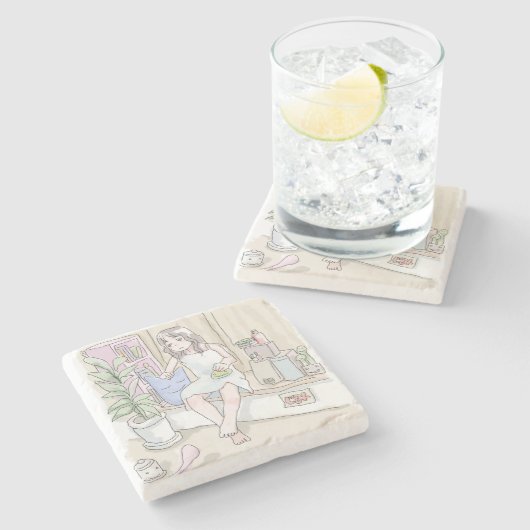 さにいにじ ぼんやり STENEN ONDERZETTER (Zijkant)