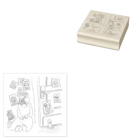 さにしやじ RUBBERSTEMPEL (Gestempeld)