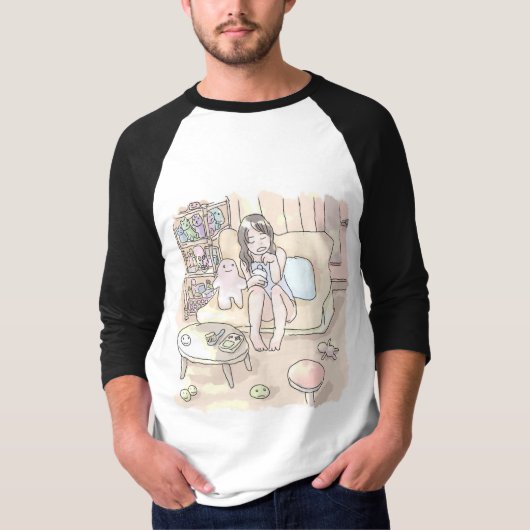 さにれやじ 素足 T-SHIRT (Voorkant)