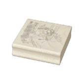 さにれれじ　水色の寝室でベッドに腰掛けてしょんぼりしている女性 RUBBERSTEMPEL (Stempel)