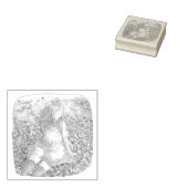 さやれむじ　秋の落ち葉の上に座る女性 RUBBERSTEMPEL (Gestempeld)