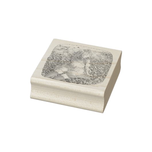 さやれむじ　秋の落ち葉の上に座る女性 RUBBERSTEMPEL (Stempel)