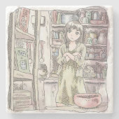 さ な屋 ) * steken じeg : * * * * * steken い steken ご  stenen onderzetter (Voorkant)