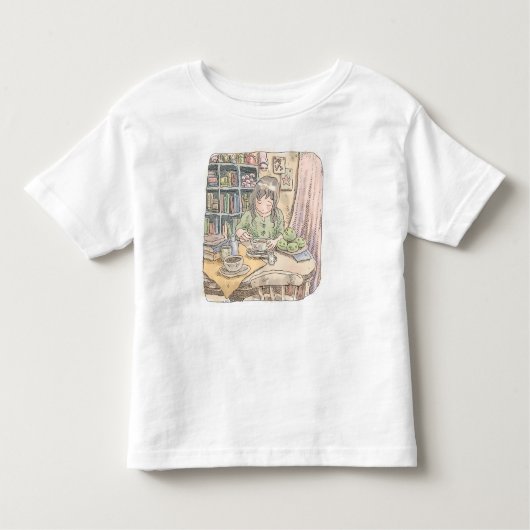 さ な色steken じむ88888888888888茶いお部 opな屋で机に向かい座ってnogno kinder shirts (Voorkant)
