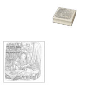 さ な色steken じむ88888888888888茶いお部 opな屋で机に向かい座ってnogno rubberstempel (Gestempeld)