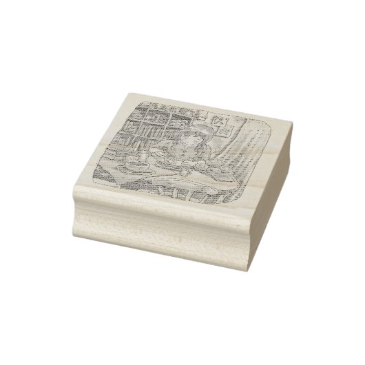 さ な色steken じむ88888888888888茶いお部 opな屋で机に向かい座ってnogno rubberstempel (Stempel)