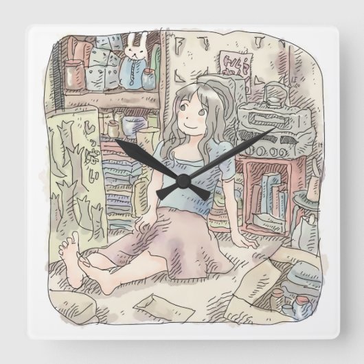 さ な さ じ VIERKANTE KLOK (Voorkant)