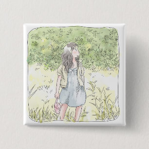 さ な op het の , op de じ , op de な , op de plaats 緑 vierkante button 5,1 cm