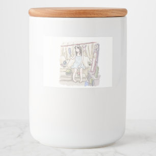 さ に じ な フ  onder い voedselcontainer etiket