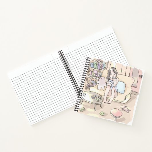 さ に ゃsteken じや88888888888ちぶ台と雑bij貨棚のあるお部屋のソファに素足で腰 notitieboek (Binnen)