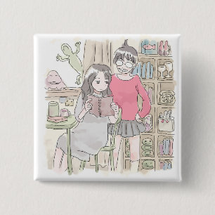 さ に れ じ VIERKANTE BUTTON 5,1 CM